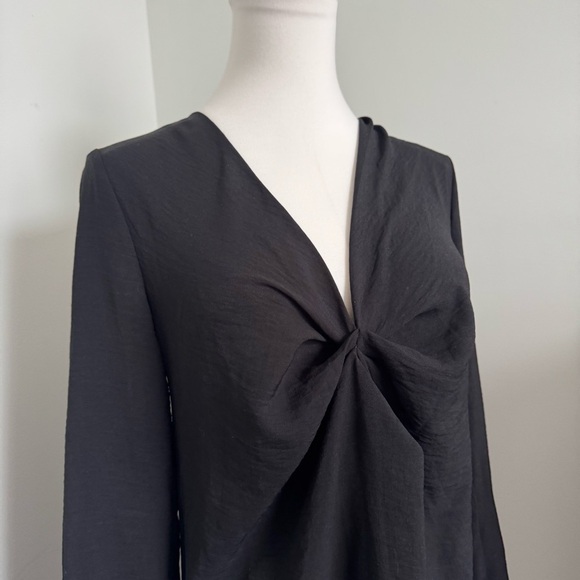 ZARA Black Twist-Front Mini Dress (NWT) - Picture 5 of 8